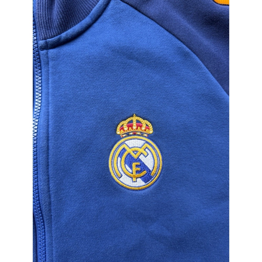 Adidas 2021 Real Madrid Full Zip Track Jacket Mens Large Blue Orange Soccer - Picture 3 of 7